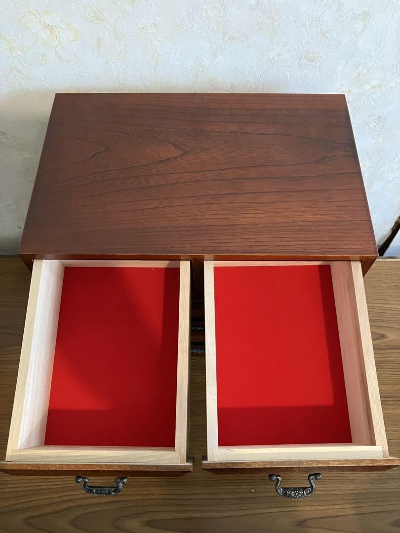 広葉 三段四ッ引　タンス　小物入れ　書類　和風　レトロ 広葉 三段四ッ引 タンス 小物入れ 書類 和風 レトロ Japanese